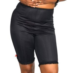 Vanity Fair Bloomers Black Vintage Shorts Nylon Lingerie Ruffle Bow Size 5 Small